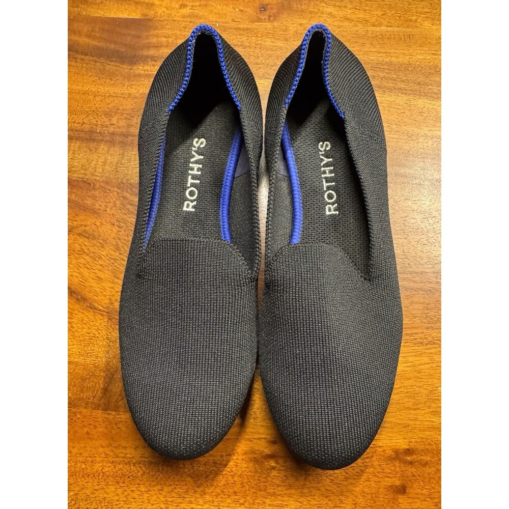 Rothy’s The Loafer Black Slip On Knit Flats Women’s Comfort Shoes Size US 7